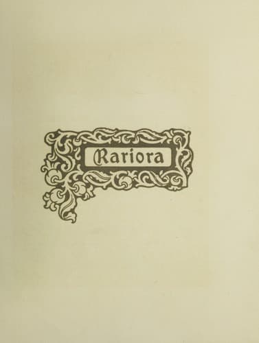 Tapa de Rariora