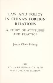 Tapa de Law and policy in China's foreign relations