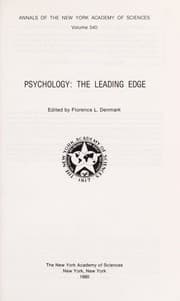 Tapa de Psychology, the leading edge