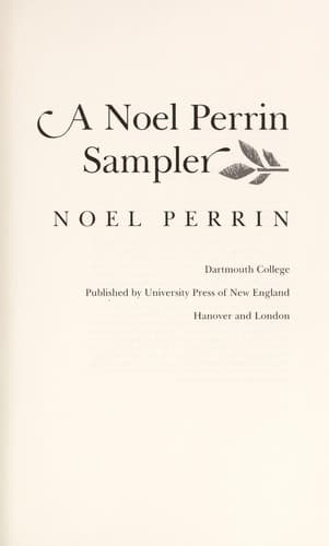 Tapa de A Noel Perrin sampler