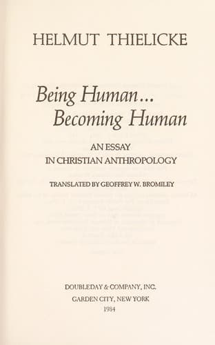 Tapa de Being human--becoming human