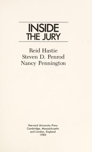 Tapa de Inside the jury