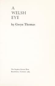 Tapa de A Welsh eye
