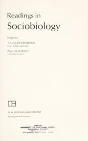 Tapa de Readings in sociobiology