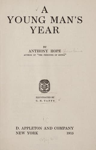 Tapa de A young man's year