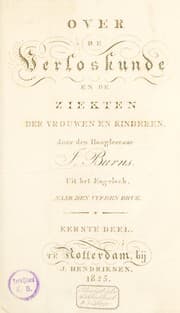 Tapa de Over de verloskunde en de ziekten der vrouwen en kinderen