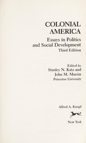 Tapa de Colonial America