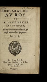 Tapa de Declaration au roy et a Messieurs les princes