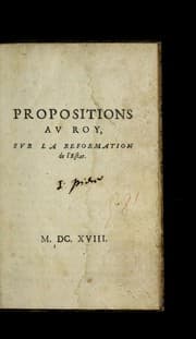 Tapa de Propositions au roy