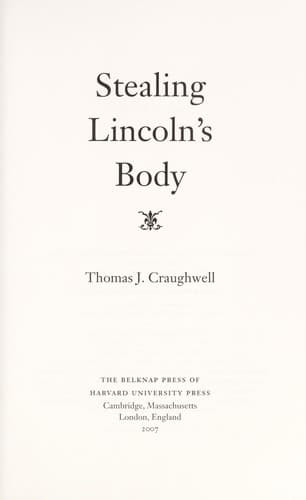 Tapa de Stealing Lincoln's body