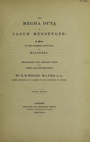 Tapa de The Megha d¿±ta or cloud messenger