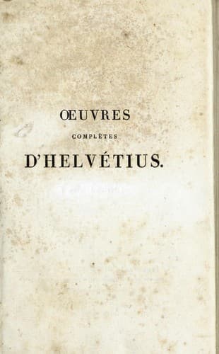 Tapa de Œuvres complètes d'Helvétius