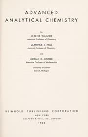 Tapa de Advanced analytical chemistry