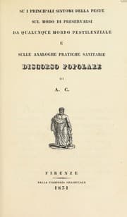 Tapa de Su i principali sintomi della peste, sul modo di preservarsi da qualunque morbo pestilenziale e sulle analoghe pratiche sanitarie