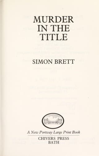 Tapa de Murder in the Title