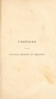 Tapa de Vestiges of the natural history of creation