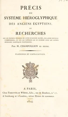 Tapa de Pr©♭cis du syst©·me hi©♭roglyphique des anciens egyptiens, ou, Recherches sur les ©♭l©♭mens premiers de cette ©♭criture sacr©♭e, sur leurs diverses combinaisons, et sur les rapports de ce syst©·me avec les autres m©♭thodes graphiques ©♭gyptiennes