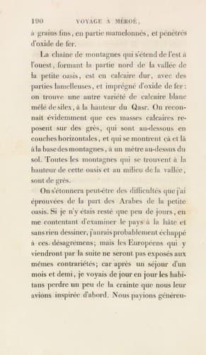 Tapa de Voyage © M©♭ro©♭, au Fleuve Blanc, au-del© de F©Øzoql dans le midi du royaume de Senn©Ør, © Syouah et dans cinq autres oasis; fait dans les ann©♭es 1819, 1820, 1821 et 1822