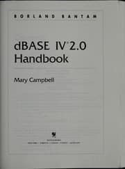 Tapa de dBASE IV 2.0 handbook