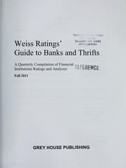 Tapa de Weiss Ratings Guide to Banks & Thrifts Fall 2011
