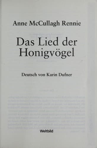Tapa de Das Lied der Honigvögel