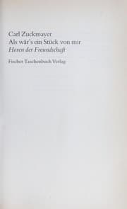 Tapa de Als wa r's ein Stu ck von mir
