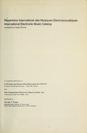 Tapa de Repertoire international des musiques electro-acoustiques