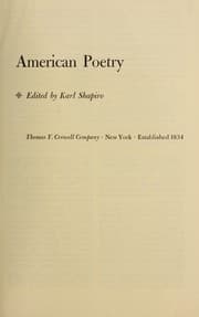 Tapa de American poetry