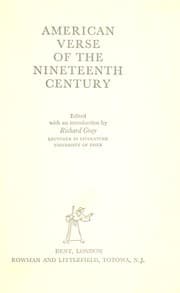 Tapa de American verse of the nineteenth century