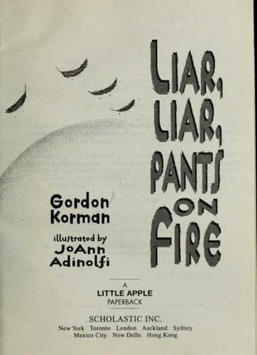 Tapa de Liar, liar, pants on fire