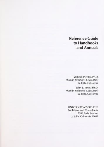 Tapa de Reference guide to handbooks and annuals