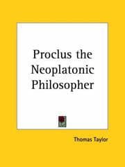 Tapa de Proclus the Neoplatonic Philosopher