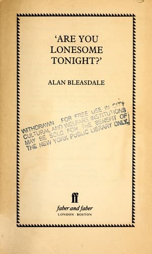 Tapa de "Are you lonesome tonight?"