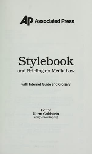 Tapa de Associated Press Stylebook