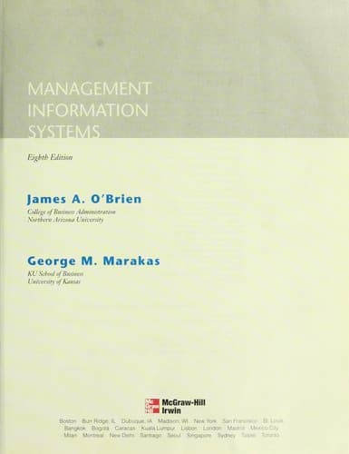 Tapa de Management Information Systems
