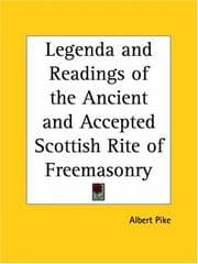 Tapa de Legenda and Readings of the Ancient and Accepted Scottish Rite of Freemasonry