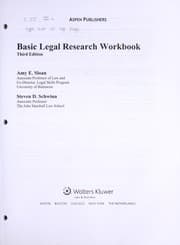 Tapa de Basic legal research workbook