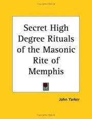 Tapa de Secret High Degree Rituals of the Masonic Rite of Memphis