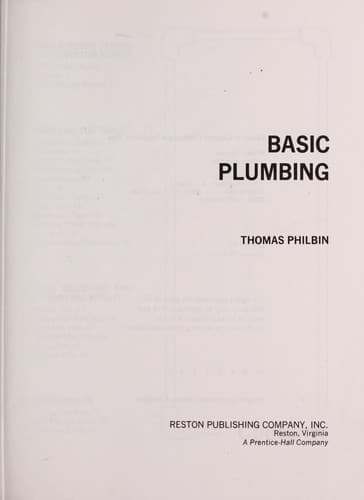 Tapa de Basic plumbing