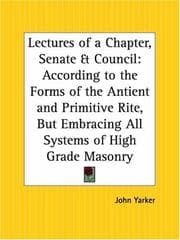 Tapa de Lectures of a Chapter, Senate and Council