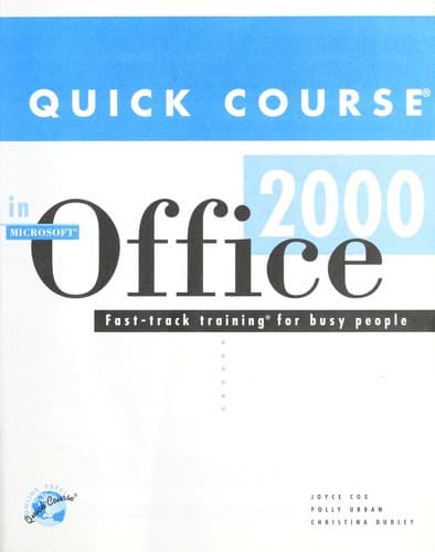 Tapa de Quick course in Microsoft Office 2000