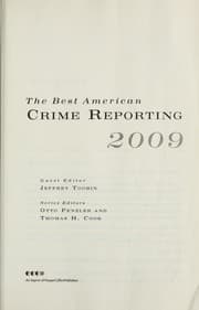 Tapa de The Best American Crime Reporting 2009
