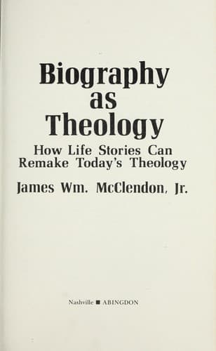 Tapa de Biography as theology