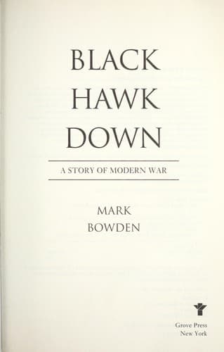 Tapa de Black Hawk down