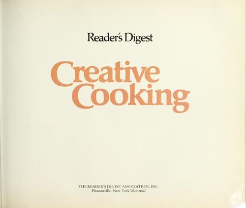Tapa de Reader's digest creative cooking