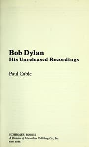 Tapa de Bob Dylan, his unreleased recordings