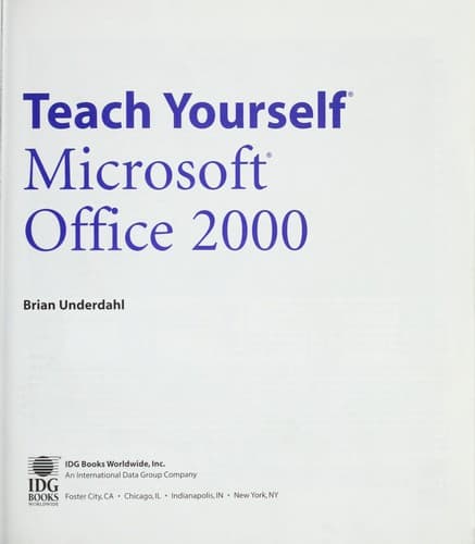 Tapa de Teach yourself Microsoft Office 2000