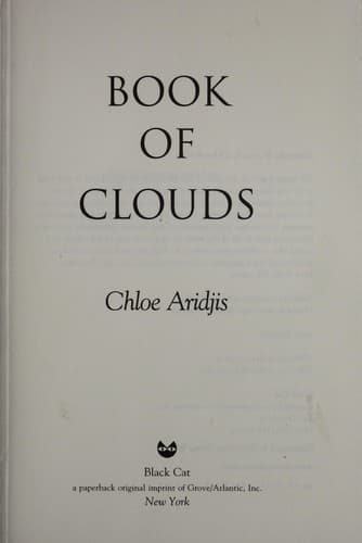 Tapa de Book of clouds
