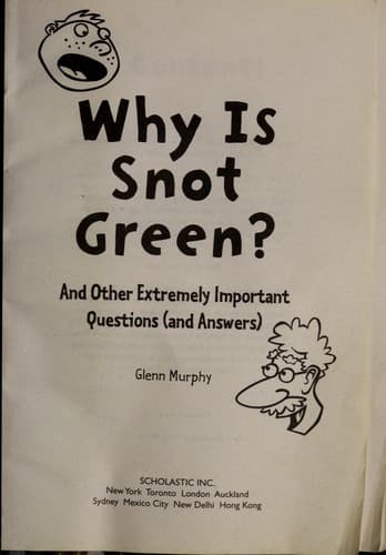 Tapa de Why is snot green?