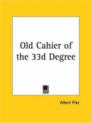 Tapa de Old Cahier of the 33d Degree